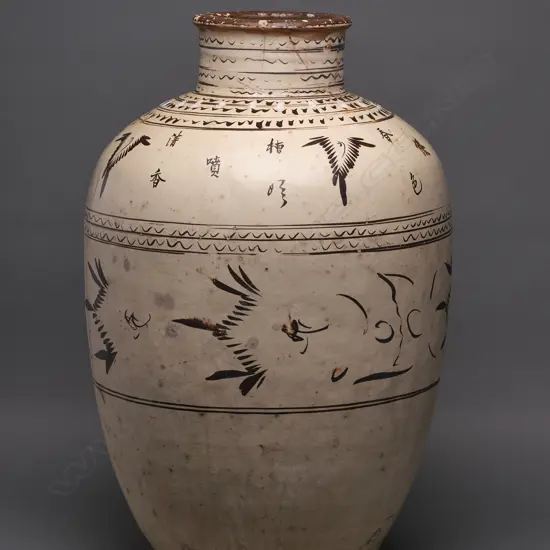 A monumental Cizhou ware jar,